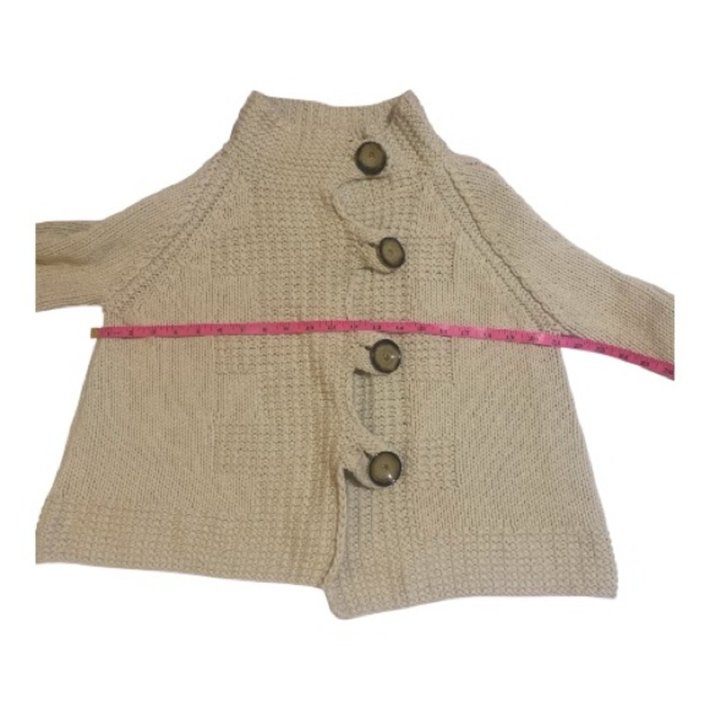 525 America Cream Chunky Knit Button Cardigan - Picture 8 of 13